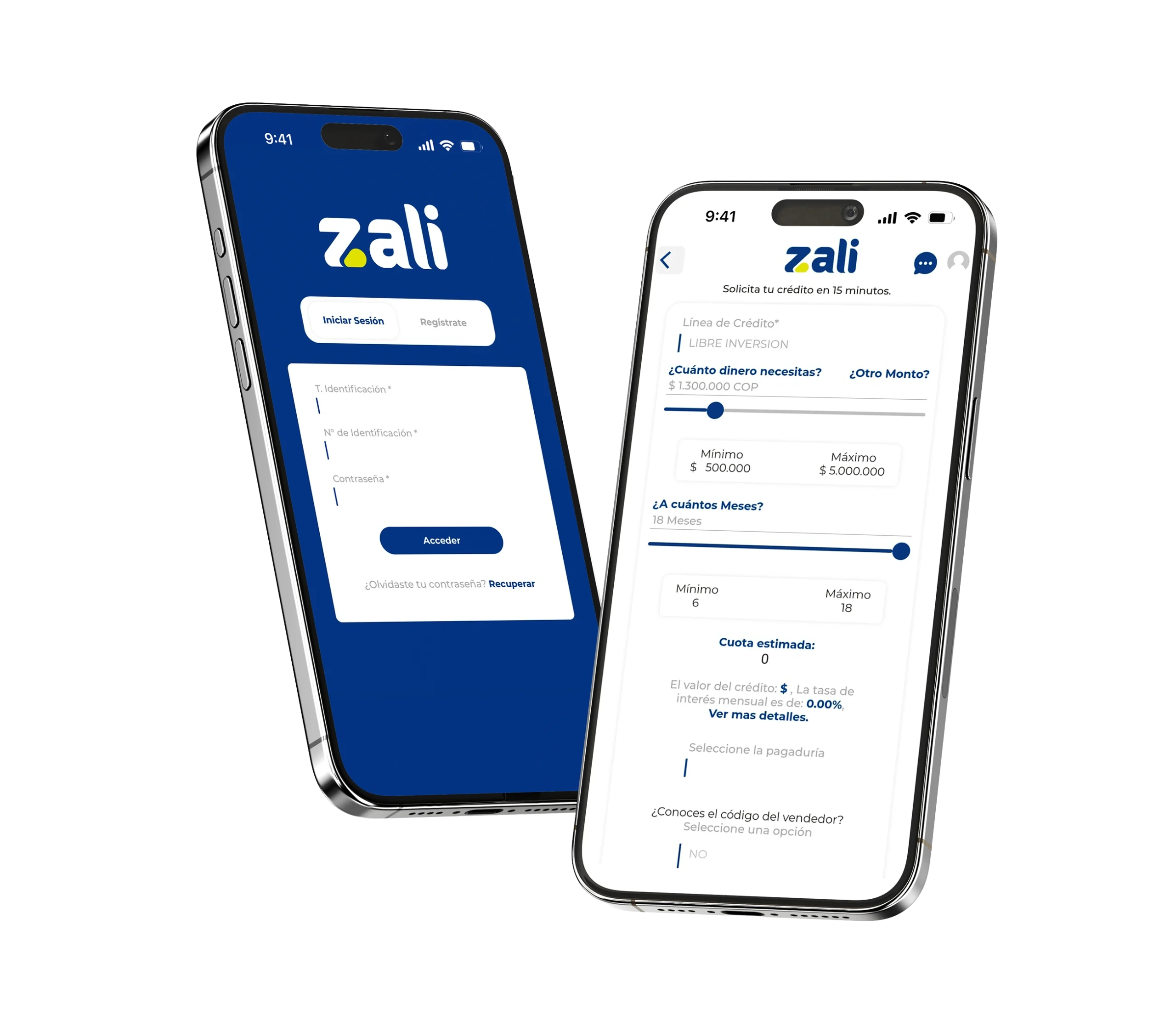 App móvil Zali